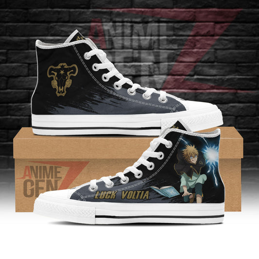 Black Clover Luck Voltia Black Bull High Top Shoes Custom Anime Sneakers