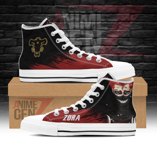 Black Clover Zora Ideale High Top Shoes Custom Anime Sneakers