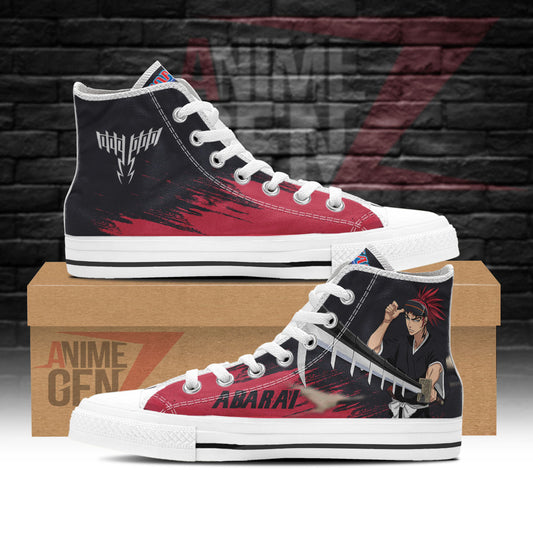 Bleach Abarai Renji High Top Shoes Custom Anime Sneakers
