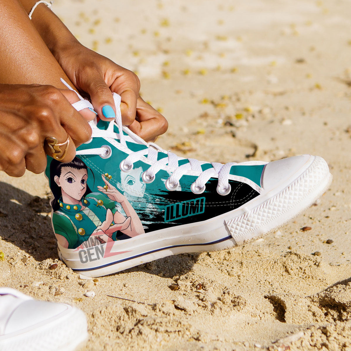 Hunter x Hunter Illumi Zoldyck High Top Shoes Custom Anime Shoes
