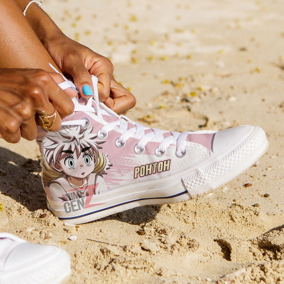 Hunter x Komugi High Top Shoes Custom Anime Shoes