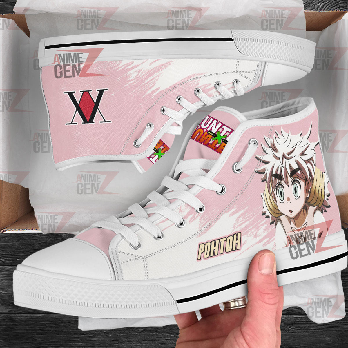 Hunter x Komugi High Top Shoes Custom Anime Shoes