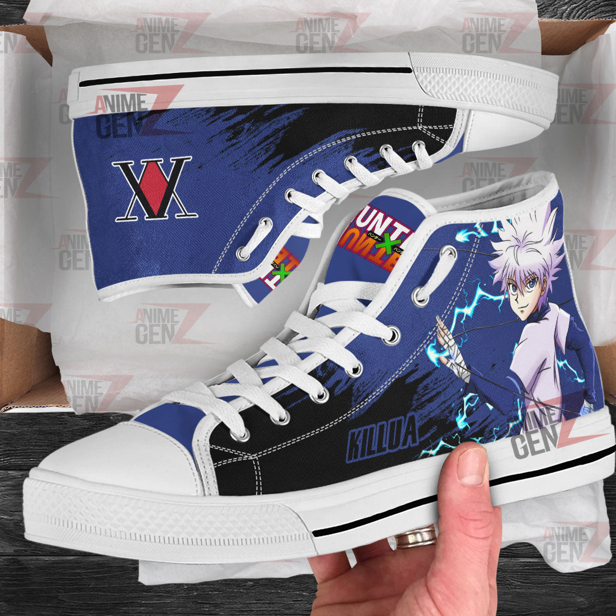 Hunter x Zoldyck Killua High Top Shoes Custom Anime Shoes