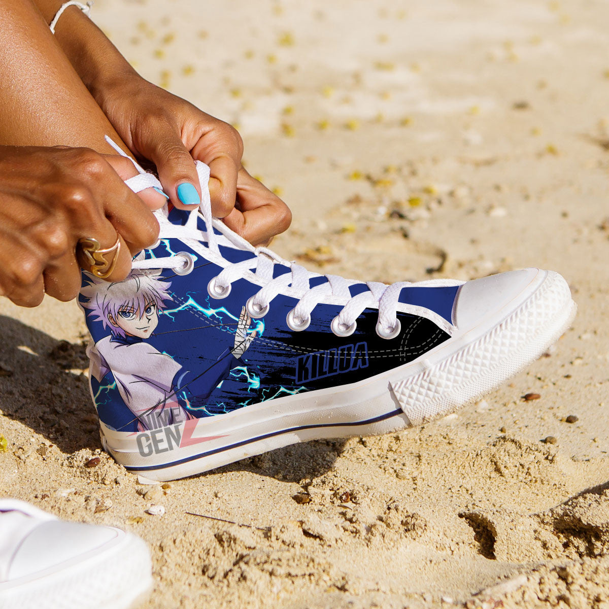 Hunter x Zoldyck Killua High Top Shoes Custom Anime Shoes