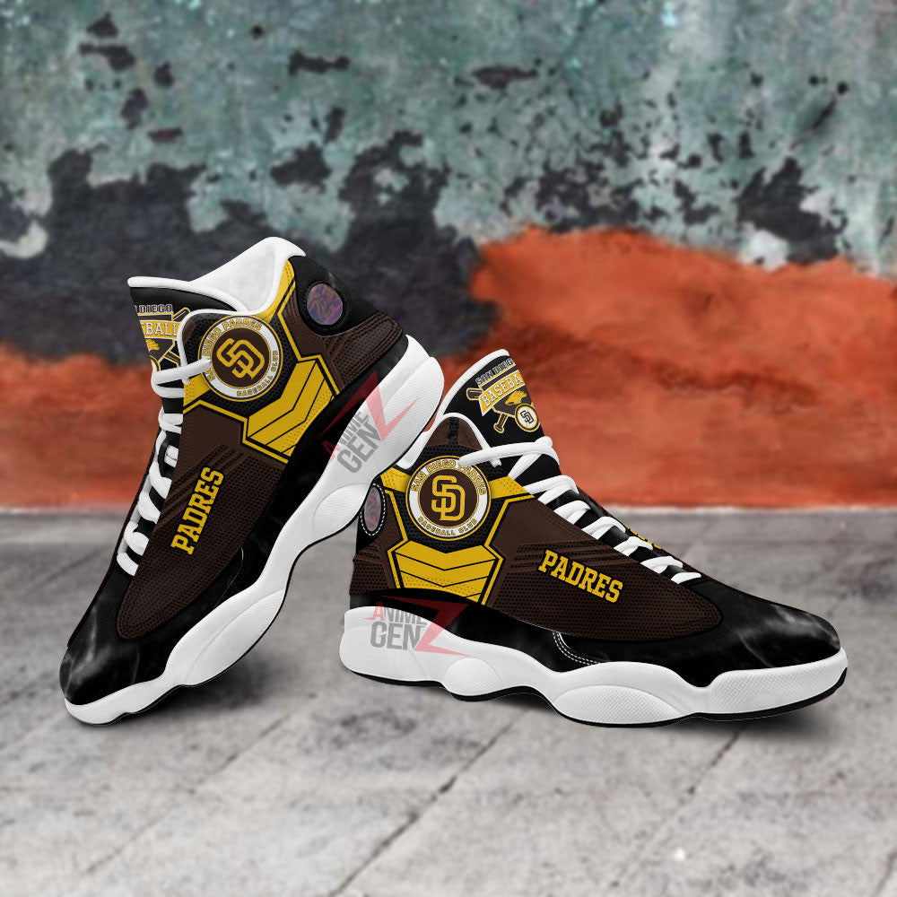 San Diego Padres Air Jordan 13 Sneakers MLB Baseball Custom Sports Shoes