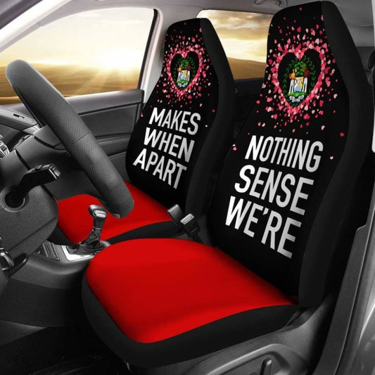 Belize Car Seat Covers Couple Valentine Nothing Make Sense (Set Of Two)