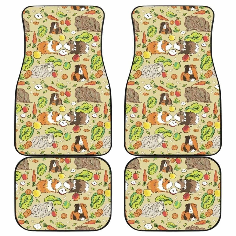 Guinea Pig Pattern Print Design Front And Back Car Mats