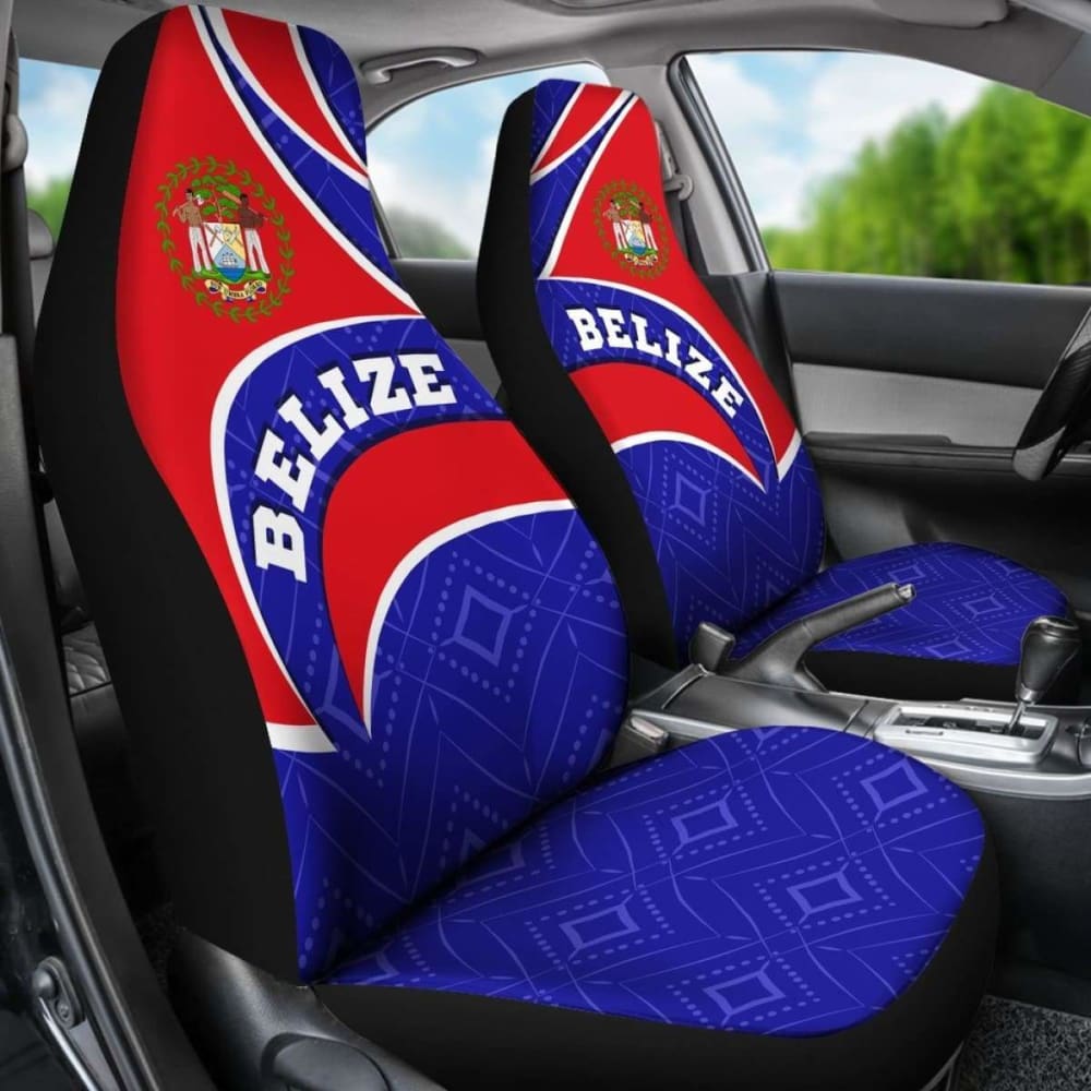 Belize Car Seat Covers - Belize Coat Of Arms -