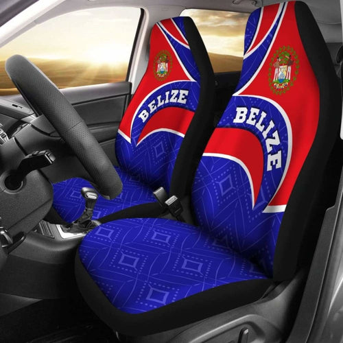 Belize Car Seat Covers - Belize Coat Of Arms -