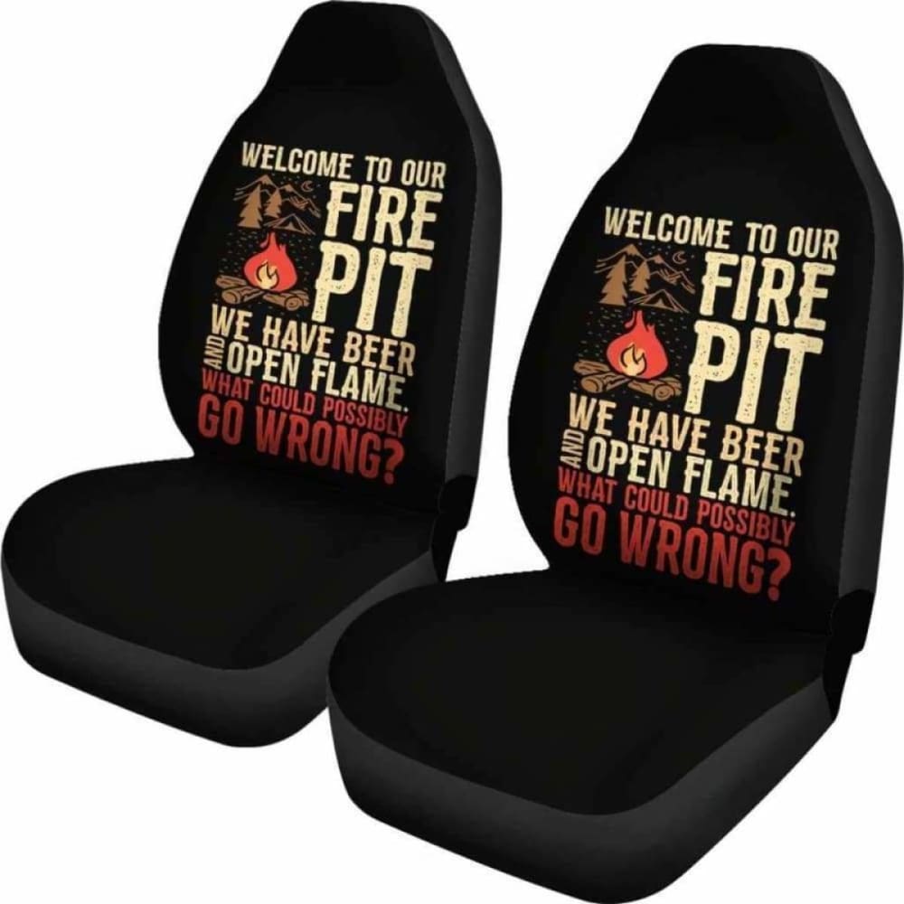 Beer And Open Flame Car Seat Covers