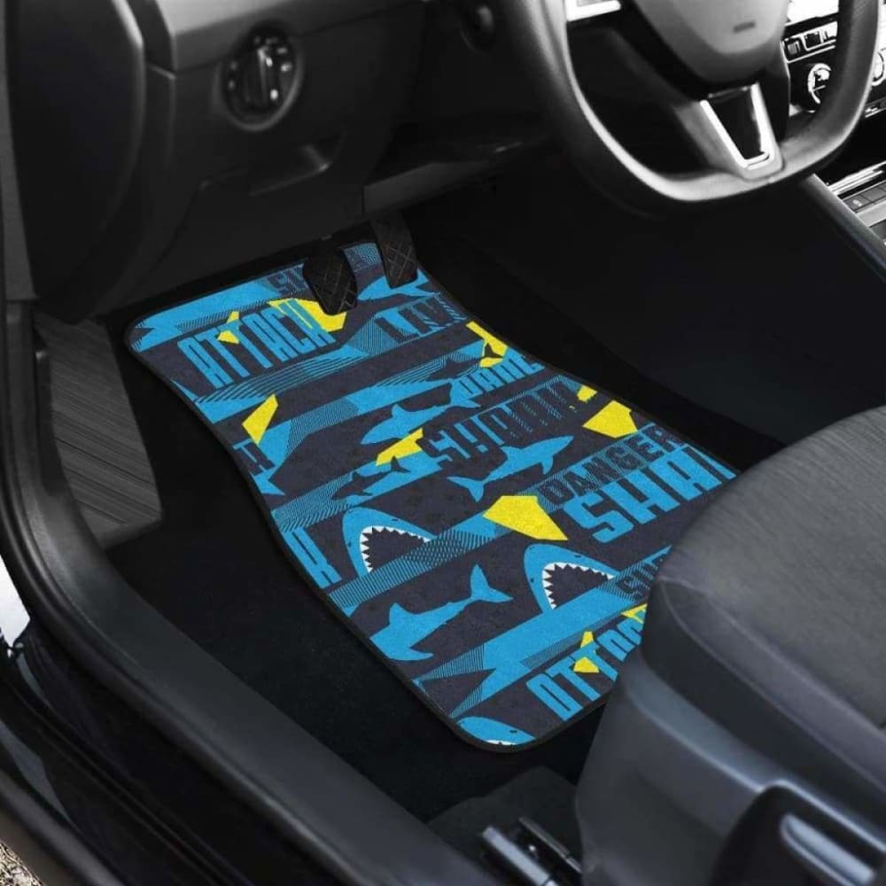 Shark Dangerous Front And Back Car Mats