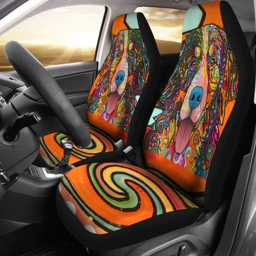 Bernese Mountain Design Car Seat Covers Colorful Back
