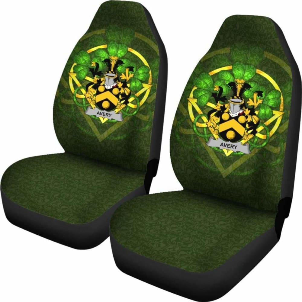 Avery \bIreland Car Seat Cover Celtic Shamrock ( Set Of Two)