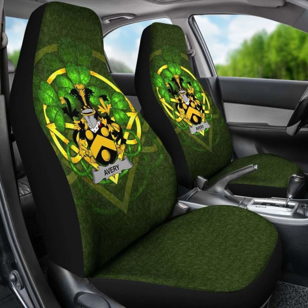 Avery \bIreland Car Seat Cover Celtic Shamrock ( Set Of Two)