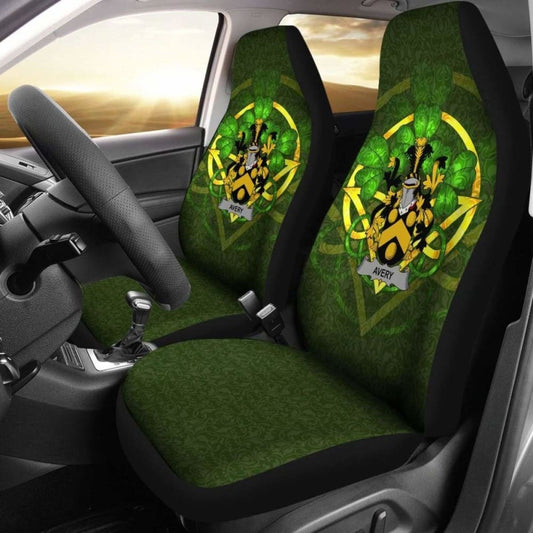 Avery \bIreland Car Seat Cover Celtic Shamrock ( Set Of Two)