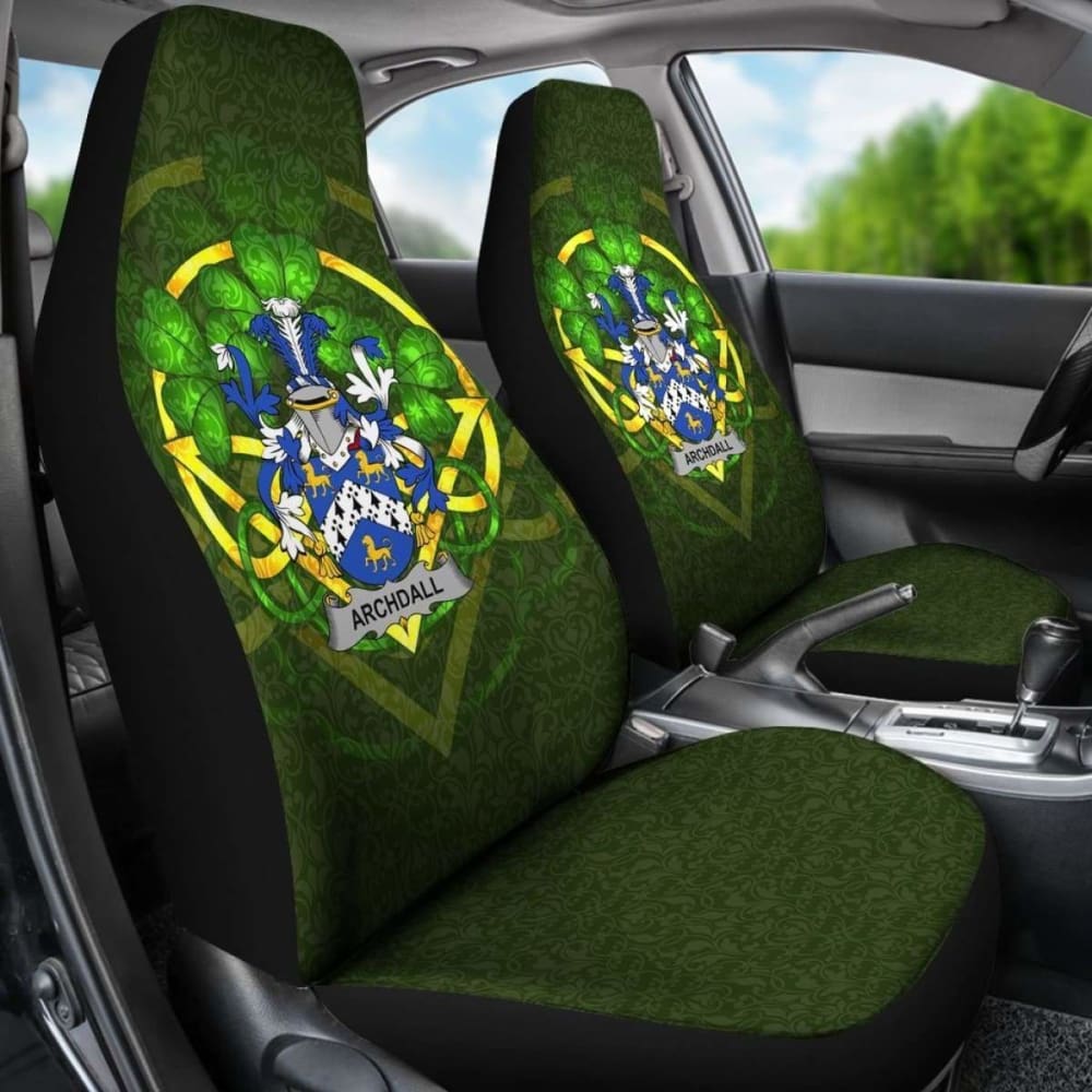 Archdall \bIreland Car Seat Cover Celtic Shamrock ( Set Of Two)