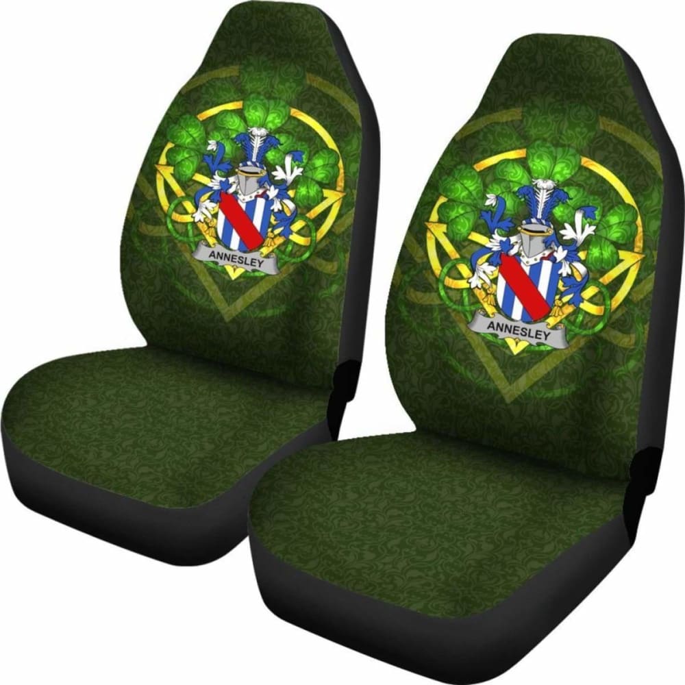 Annesley \bIreland Car Seat Cover Celtic Shamrock ( Set Of Two)