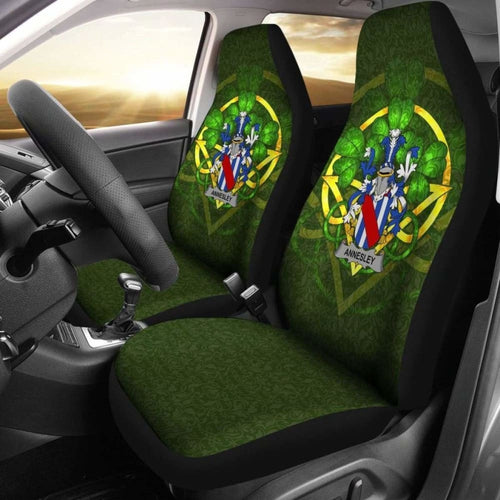 Annesley \bIreland Car Seat Cover Celtic Shamrock ( Set Of Two)
