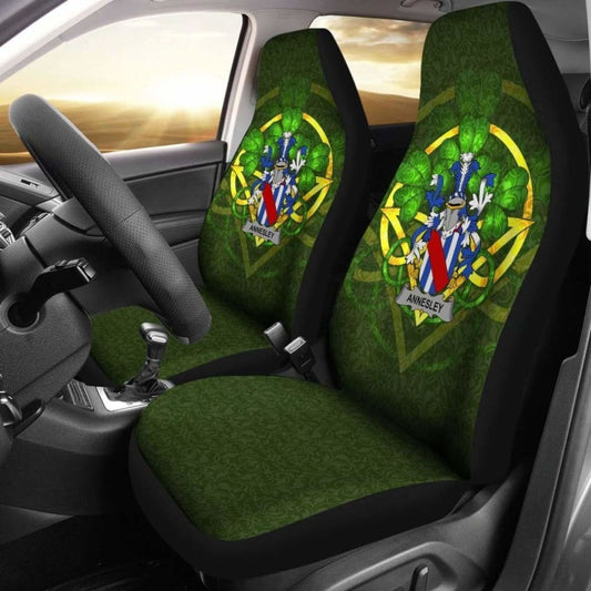 Annesley \bIreland Car Seat Cover Celtic Shamrock ( Set Of Two)