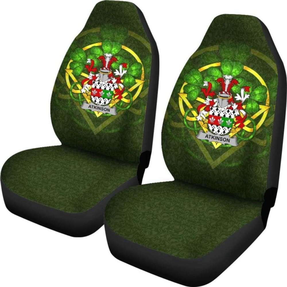 Atkinson \bIreland Car Seat Cover Celtic Shamrock ( Set Of Two)
