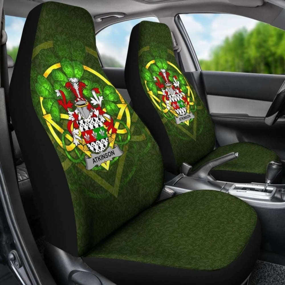 Atkinson \bIreland Car Seat Cover Celtic Shamrock ( Set Of Two)