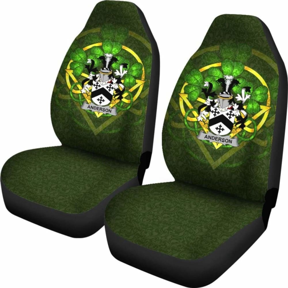 Anderson \bIreland Car Seat Cover Celtic Shamrock ( Set Of Two)