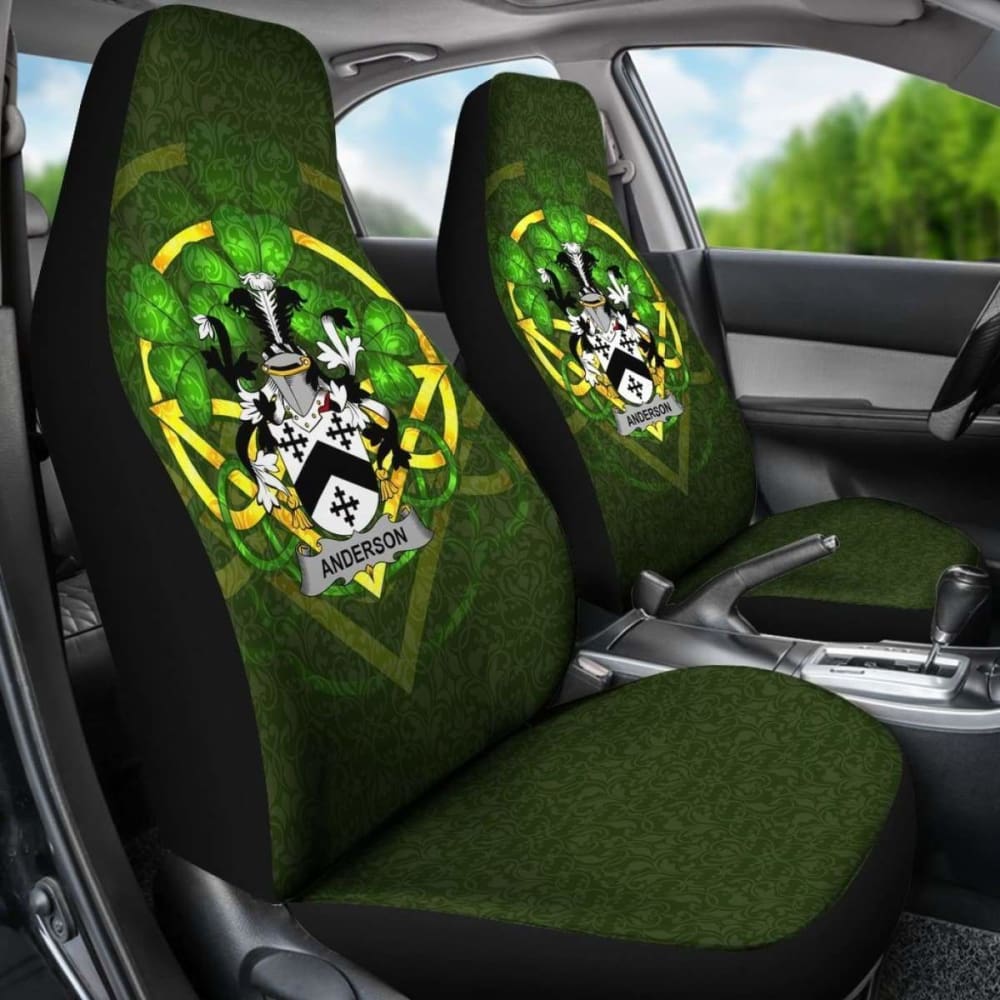 Anderson \bIreland Car Seat Cover Celtic Shamrock ( Set Of Two)