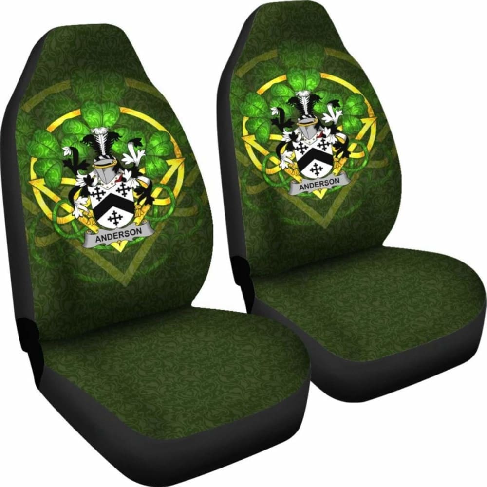 Anderson \bIreland Car Seat Cover Celtic Shamrock ( Set Of Two)