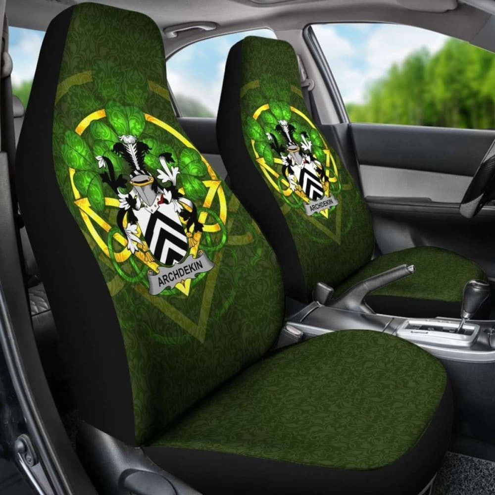 Archdekin \bIreland Car Seat Cover Celtic Shamrock ( Set Of Two)