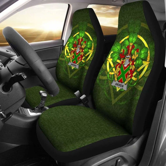 Andrew \bIreland Car Seat Cover Celtic Shamrock ( Set Of Two)