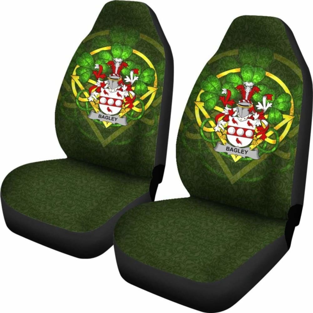 Bagley Or Begley \bIreland Car Seat Cover Celtic Shamrock ( Set Of Two)