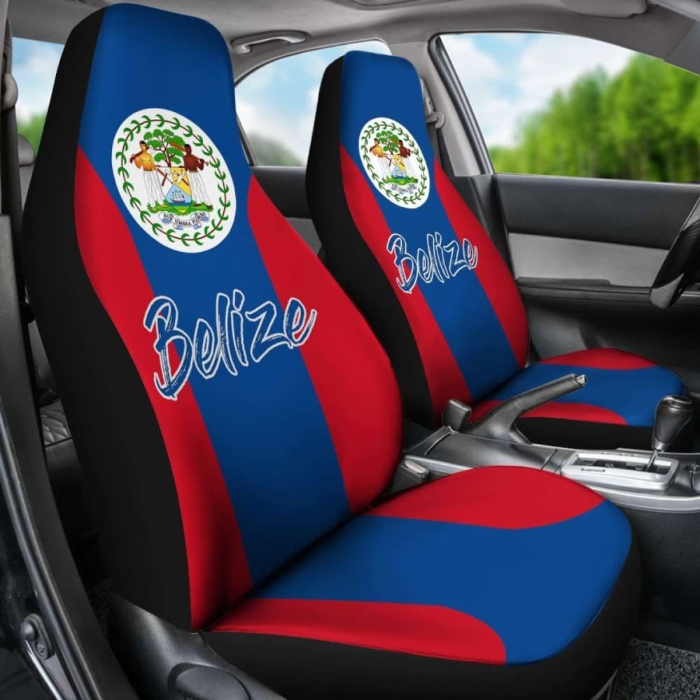 Belize Car Seat Covers - Belizean Flag