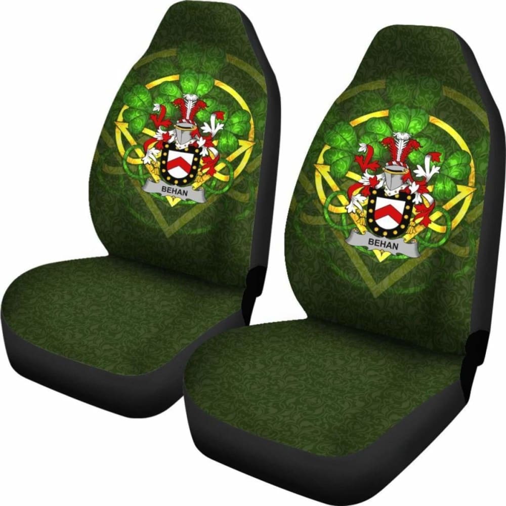 Behan \bIreland Car Seat Cover Celtic Shamrock ( Set Of Two)