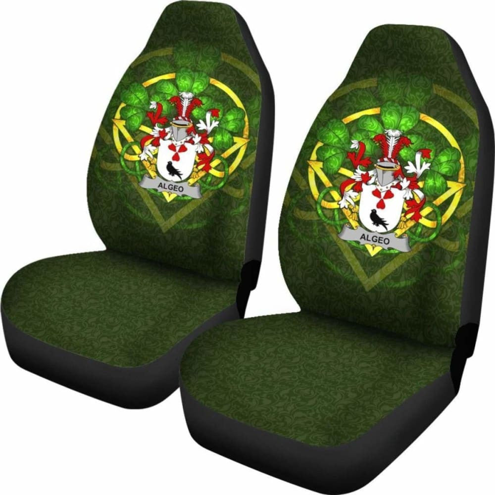 Algeo \bIreland Car Seat Cover Celtic Shamrock ( Set Of Two)