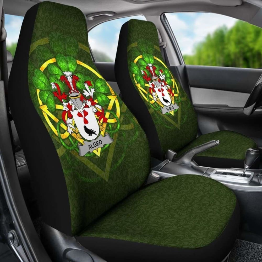 Algeo \bIreland Car Seat Cover Celtic Shamrock ( Set Of Two)