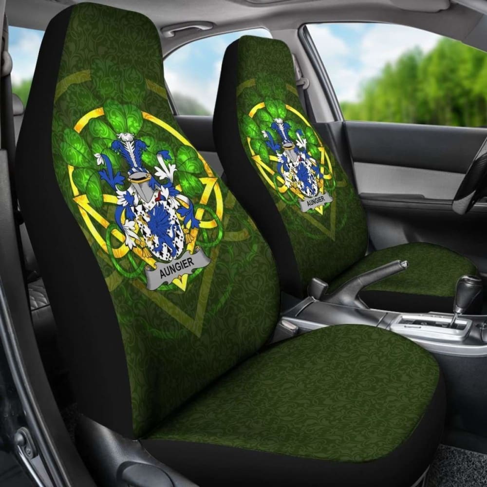 Aungier \bIreland Car Seat Cover Celtic Shamrock ( Set Of Two)