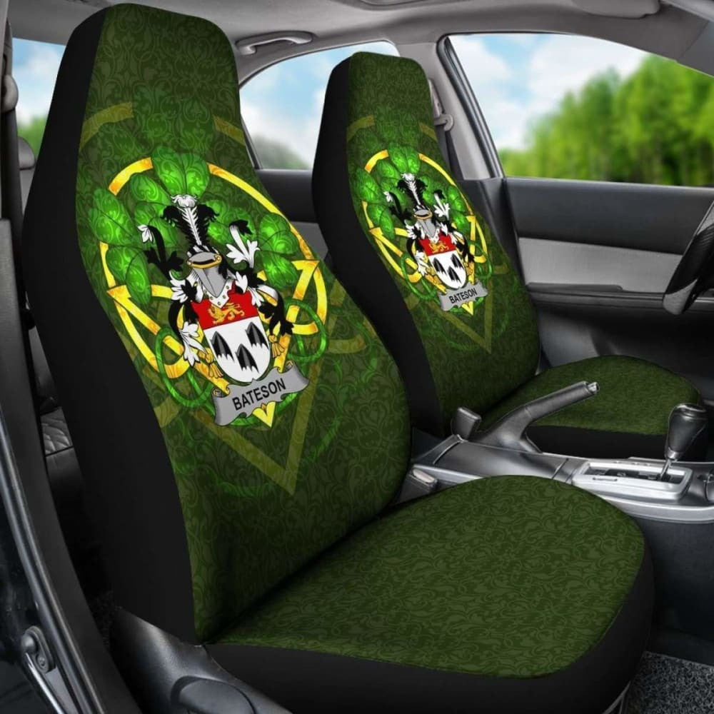 Bateson \bIreland Car Seat Cover Celtic Shamrock ( Set Of Two)