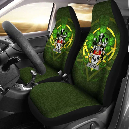 Bateson \bIreland Car Seat Cover Celtic Shamrock ( Set Of Two)