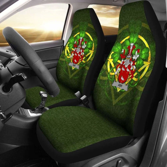 Ash \bIreland Car Seat Cover Celtic Shamrock ( Set Of Two)