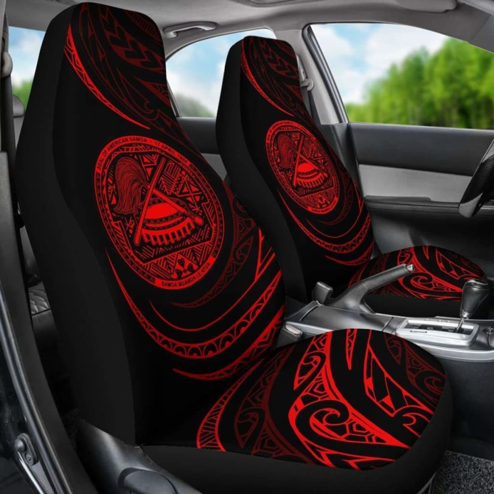 American Samoa Car Seat Covers - \bRed - Frida Style -