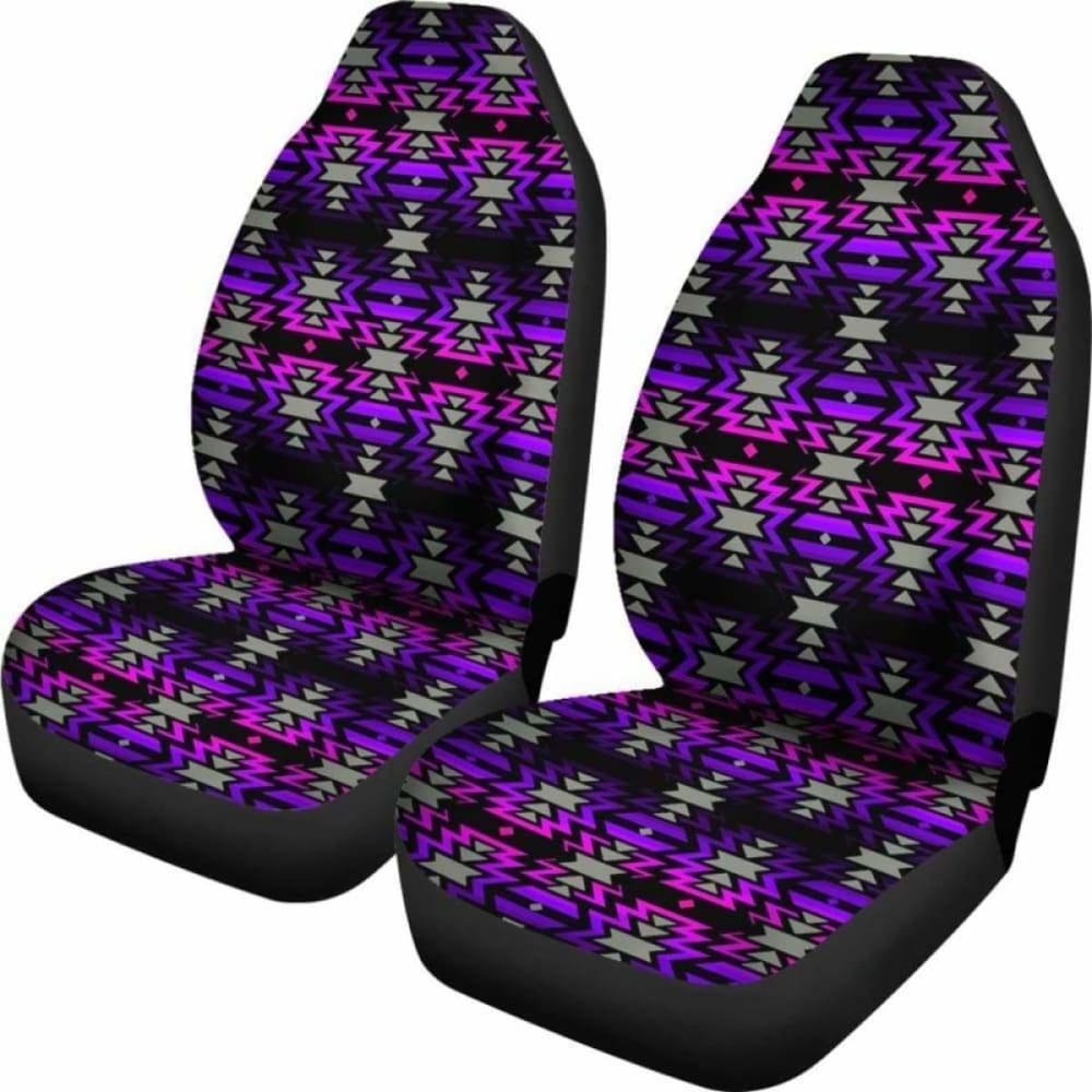 Black Fire Pink And Purple  Car Seat Covers