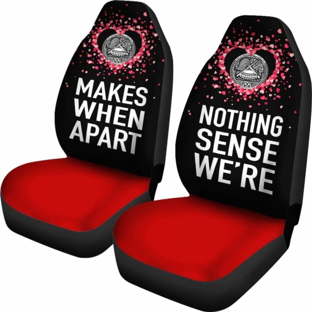 American Samoa Car Seat Covers Couple Valentine Nothing Make Sense