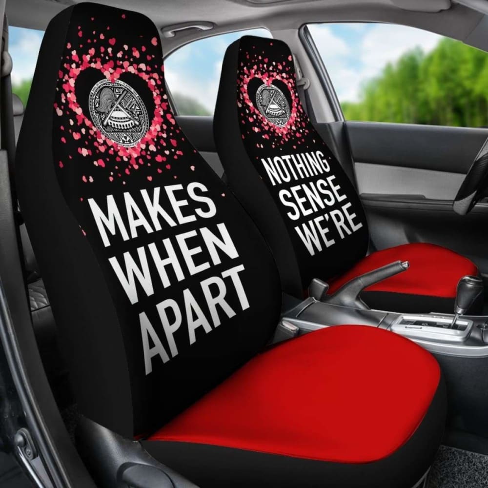 American Samoa Car Seat Covers Couple Valentine Nothing Make Sense