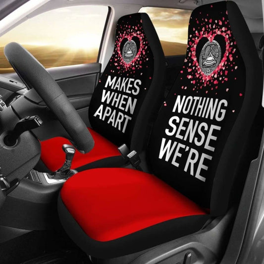 American Samoa Car Seat Covers Couple Valentine Nothing Make Sense