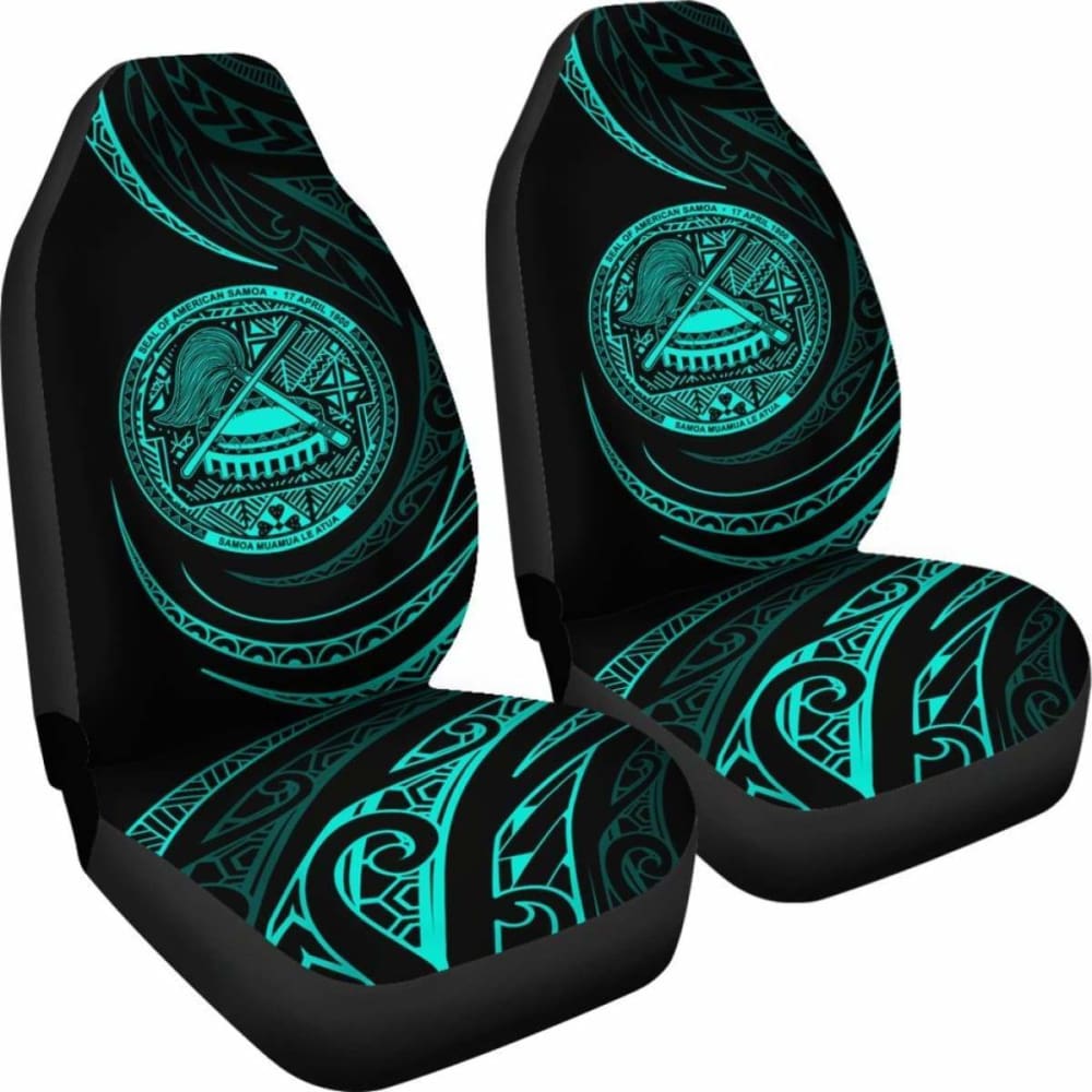 American Samoa Car Seat Covers - \bTurquoise - Frida Style -