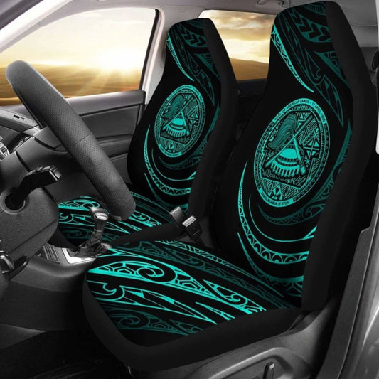 American Samoa Car Seat Covers - \bTurquoise - Frida Style -