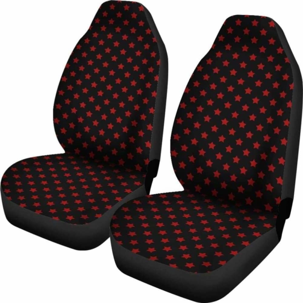 Black With Red Stars Car Seat Covers Seat Protectors