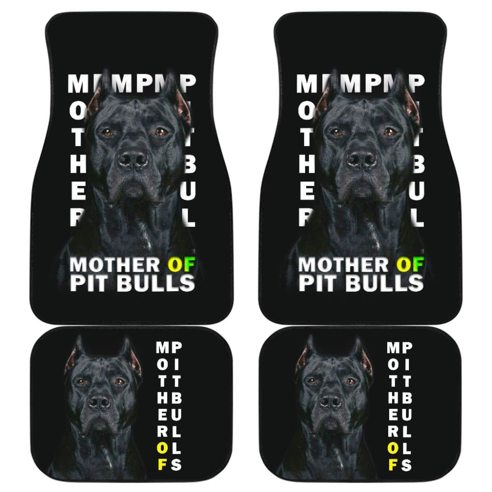 Black Legend Mother of Pitbulls Car Floor Mats