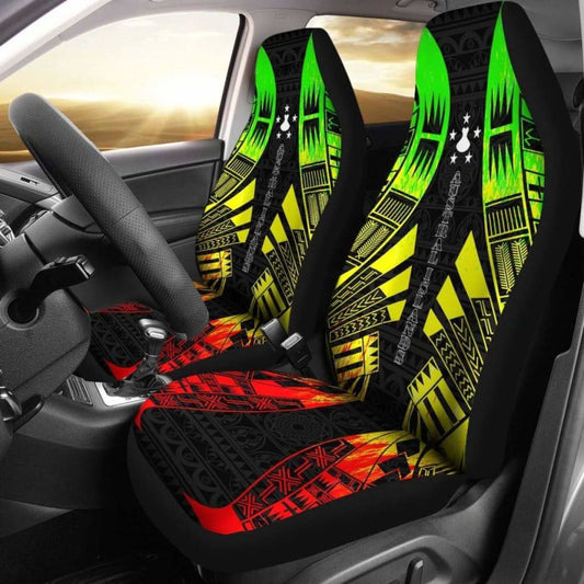 Austral Islands Car Seat Covers - Austral Islands Flag Polynesian Tattoo Reggae -