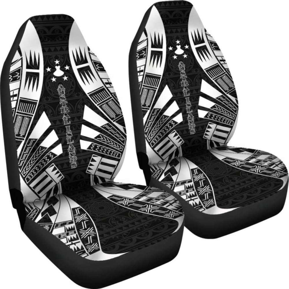 Austral Islands Car Seat Covers - Polynesian Tattoo Black -